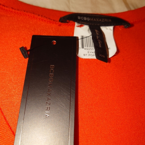 NWT Bt. Poppy BCBG MaxAzria Ruched V-Neck Midi Cocktail Dress - XXS / 00 / 0 😍 - Picture 8 of 9